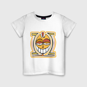 Детская футболка хлопок с принтом Egiptian Smile в Новосибирске, 100% хлопок | круглый вырез горловины, полуприлегающий силуэт, длина до линии бедер | egiptian smile | ethno | древний египет | египетский смайл | смайлик | этнический стиль | этно