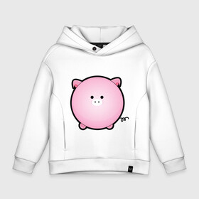 Детское худи Oversize хлопок с принтом Cute Puffy Animals (2) в Новосибирске, френч-терри — 70% хлопок, 30% полиэстер. Мягкий теплый начес внутри —100% хлопок | боковые карманы, эластичные манжеты и нижняя кромка, капюшон на магнитной кнопке | cute puffy animals | животные | милые надутые | поросенок | свинка | свинья | хрюн | хрюшка