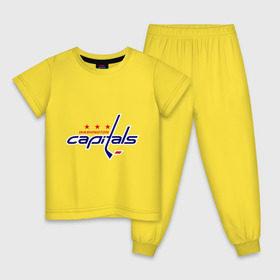 Детская пижама хлопок с принтом Washington Capitals в Новосибирске, 100% хлопок |  брюки и футболка прямого кроя, без карманов, на брюках мягкая резинка на поясе и по низу штанин
 | washington capitals | вашингтон капиталс | лига | нхл | хокей | хоккей
