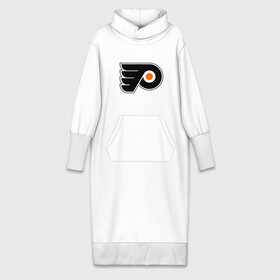 Платье удлиненное хлопок с принтом Philadelphia Flyers в Новосибирске,  |  | hockey | nhl | национальная лига | нхл | филадельфия флаерс | хокей | хоккей