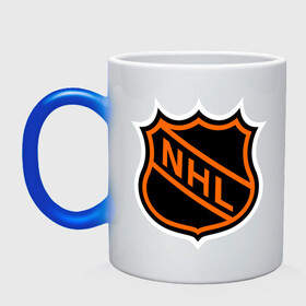 Кружка хамелеон с принтом NHL в Новосибирске, керамика | меняет цвет при нагревании, емкость 330 мл | национальная хоккейная лига | нхл