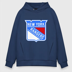 Мужское худи Oversize хлопок с принтом New York Rangers в Новосибирске, френч-терри — 70% хлопок, 30% полиэстер. Мягкий теплый начес внутри —100% хлопок | боковые карманы, эластичные манжеты и нижняя кромка, капюшон на магнитной кнопке | new york rangers | nhl | национальная хоккейная лига | нью йорк рейнджерс | хоккей | хоккейная лига