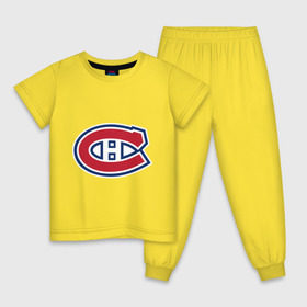 Детская пижама хлопок с принтом Montreal Canadiens в Новосибирске, 100% хлопок |  брюки и футболка прямого кроя, без карманов, на брюках мягкая резинка на поясе и по низу штанин
 | montreal canadiens | канадская хоккейная лига | монтреал | нхл | хокей | хоккей