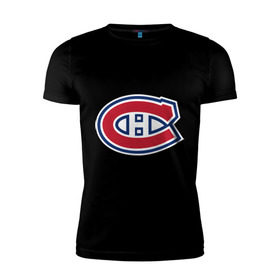 Мужская футболка премиум с принтом Montreal Canadiens в Новосибирске, 92% хлопок, 8% лайкра | приталенный силуэт, круглый вырез ворота, длина до линии бедра, короткий рукав | montreal canadiens | канадская хоккейная лига | монтреал | нхл | хокей | хоккей