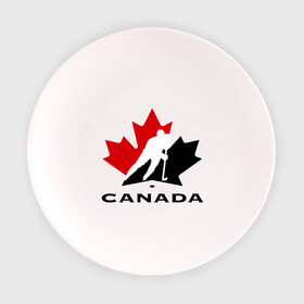 Тарелка 3D с принтом Canada в Новосибирске, фарфор | диаметр - 210 мм
диаметр для нанесения принта - 120 мм | Тематика изображения на принте: canada | hockey | nhl | канада | лига | нхл | хокей | хокейнаялига | хоккей | хоккейная лига