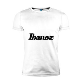 Мужская футболка премиум с принтом Ibanez в Новосибирске, 92% хлопок, 8% лайкра | приталенный силуэт, круглый вырез ворота, длина до линии бедра, короткий рукав | Тематика изображения на принте: гитара