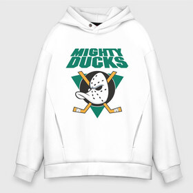 Мужское худи Oversize хлопок с принтом Anaheim Mighty Ducks в Новосибирске, френч-терри — 70% хлопок, 30% полиэстер. Мягкий теплый начес внутри —100% хлопок | боковые карманы, эластичные манжеты и нижняя кромка, капюшон на магнитной кнопке | anaheim mighty ducks | майти дакс | национальная лига калифорнии | хокей | хоккей
