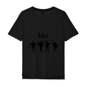Мужская футболка хлопок Oversize с принтом The Beatles(3) в Новосибирске, 100% хлопок | свободный крой, круглый ворот, “спинка” длиннее передней части | beatles | lennon | битлз | битлс | битлы | леннон