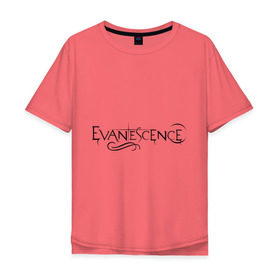 Мужская футболка хлопок Oversize с принтом Evanescence в Новосибирске, 100% хлопок | свободный крой, круглый ворот, “спинка” длиннее передней части | Тематика изображения на принте: evanescence | американский рок | метал | рок | эвенескин