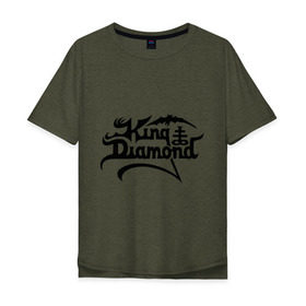 Мужская футболка хлопок Oversize с принтом King Diamond в Новосибирске, 100% хлопок | свободный крой, круглый ворот, “спинка” длиннее передней части | heavy metal | metal | rock | trash metal | метал | панки | рок | трэш метал | хеви метал