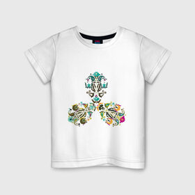 Детская футболка хлопок с принтом Good Flower в Новосибирске, 100% хлопок | круглый вырез горловины, полуприлегающий силуэт, длина до линии бедер | good flower | орнамент | цветочный узор | цветы