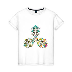 Женская футболка хлопок с принтом Good Flower в Новосибирске, 100% хлопок | прямой крой, круглый вырез горловины, длина до линии бедер, слегка спущенное плечо | good flower | орнамент | цветочный узор | цветы