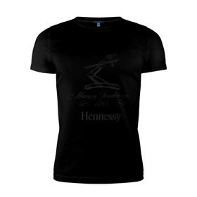 Мужская футболка премиум с принтом Hennessy в Новосибирске, 92% хлопок, 8% лайкра | приталенный силуэт, круглый вырез ворота, длина до линии бедра, короткий рукав | cognac | hennessy | бар | бармен | коньяк | хеннесси