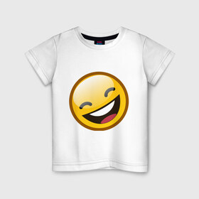 Детская футболка хлопок с принтом Emoticons tonygines (1) в Новосибирске, 100% хлопок | круглый вырез горловины, полуприлегающий силуэт, длина до линии бедер | 
