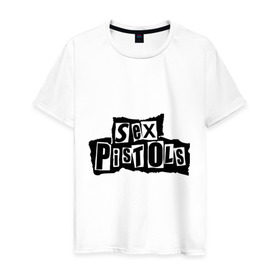 Мужская футболка хлопок с принтом Sex Pistols в Новосибирске, 100% хлопок | прямой крой, круглый вырез горловины, длина до линии бедер, слегка спущенное плечо. | Тематика изображения на принте: metall | punk | rock | метал | металл | панк | панк рок | рок