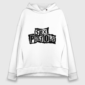 Женское худи Oversize хлопок с принтом Sex Pistols в Новосибирске, френч-терри — 70% хлопок, 30% полиэстер. Мягкий теплый начес внутри —100% хлопок | боковые карманы, эластичные манжеты и нижняя кромка, капюшон на магнитной кнопке | metall | punk | rock | метал | металл | панк | панк рок | рок