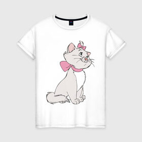 Женская футболка хлопок с принтом Коты аристократы (1) в Новосибирске, 100% хлопок | прямой крой, круглый вырез горловины, длина до линии бедер, слегка спущенное плечо | аристократы | киса | кот | котенок | котик | котэ | кошка