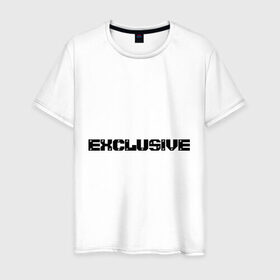 Мужская футболка хлопок с принтом Exclusive в Новосибирске, 100% хлопок | прямой крой, круглый вырез горловины, длина до линии бедер, слегка спущенное плечо. | club | exclusive | style | клуб | стиль | эксклюзив