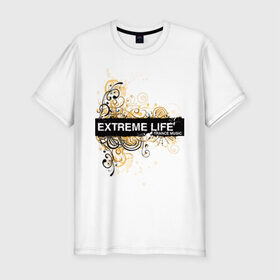 Мужская футболка премиум с принтом Extreme life ( trance music ) в Новосибирске, 92% хлопок, 8% лайкра | приталенный силуэт, круглый вырез ворота, длина до линии бедра, короткий рукав | club | extreme | life | music | trance | клуб | музыка | музыкальные стили | транс
