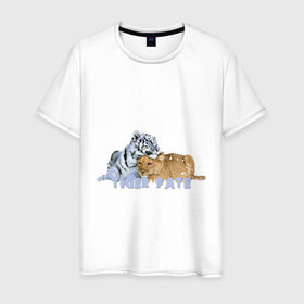 Женская футболка хлопок с принтом Tiger fate в Новосибирске, 100% хлопок | прямой крой, круглый вырез горловины, длина до линии бедер, слегка спущенное плечо | tiger | животные | судьба тигра | тигр | хищники