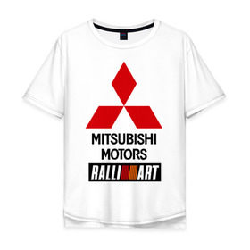 Мужская футболка хлопок Oversize с принтом Mitsubishi ralli art в Новосибирске, 100% хлопок | свободный крой, круглый ворот, “спинка” длиннее передней части | mitsubishi | mitsubishi motors | авто | автомобили | машины | митсубиси | митсубиси моторс | тачки