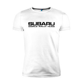 Мужская футболка премиум с принтом Subaru world rally team (2) в Новосибирске, 92% хлопок, 8% лайкра | приталенный силуэт, круглый вырез ворота, длина до линии бедра, короткий рукав | Тематика изображения на принте: rally | subaru | subaru субарик | team | world | world rally team | авто2012 | ралли | субару