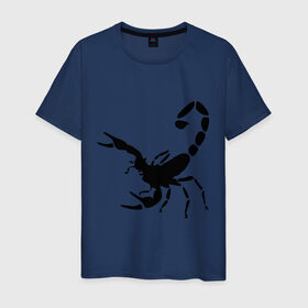 Мужская футболка хлопок с принтом Scorpions (2) в Новосибирске, 100% хлопок | прямой крой, круглый вырез горловины, длина до линии бедер, слегка спущенное плечо. | Тематика изображения на принте: скорпион