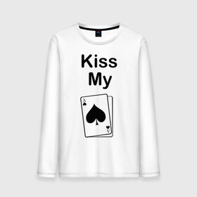 Мужской лонгслив хлопок с принтом Kiss my в Новосибирске, 100% хлопок |  | Тематика изображения на принте: ace | kiss | kiss my | my | poker | карта | карты | колода | масть | пики | покер | туз