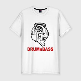 Мужская футболка премиум с принтом Drum and bass hard core в Новосибирске, 92% хлопок, 8% лайкра | приталенный силуэт, круглый вырез ворота, длина до линии бедра, короткий рукав | dnb | drum | басс | драм