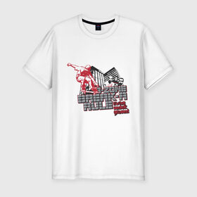 Мужская футболка премиум с принтом Зона брейка в Новосибирске, 92% хлопок, 8% лайкра | приталенный силуэт, круглый вырез ворота, длина до линии бедра, короткий рукав | urban style | городской стиль | графика | клип арт | клипарт | принт | уличная мода | уличный стиль | урбан стайл