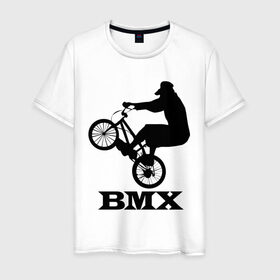 Мужская футболка хлопок с принтом BMX (3) в Новосибирске, 100% хлопок | прямой крой, круглый вырез горловины, длина до линии бедер, слегка спущенное плечо. | bmx | бмх | велик | вело | велосипед | велосипедист | велоспорт | райдер | фрирайд | экстремальный спорт | экстрим