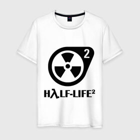 Мужская футболка хлопок с принтом HalfLife в Новосибирске, 100% хлопок | прямой крой, круглый вырез горловины, длина до линии бедер, слегка спущенное плечо. | half life 2 | half life 2научно фантастические | shooter | стрелялка | шутер