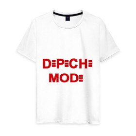 Мужская футболка хлопок с принтом Depeche mode в Новосибирске, 100% хлопок | прямой крой, круглый вырез горловины, длина до линии бедер, слегка спущенное плечо. | Тематика изображения на принте: depeche mode | rock | депеш мод | рок | электронная музыка