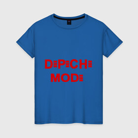 Женская футболка хлопок с принтом Depeche mode в Новосибирске, 100% хлопок | прямой крой, круглый вырез горловины, длина до линии бедер, слегка спущенное плечо | depeche mode | rock | депеш мод | рок | электронная музыка