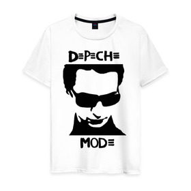 Мужская футболка хлопок с принтом Depeche Mode (2) в Новосибирске, 100% хлопок | прямой крой, круглый вырез горловины, длина до линии бедер, слегка спущенное плечо. | depeche mode | депеш мод | карикатура depeche mode | карикатура депеш мод | фото depeche mode