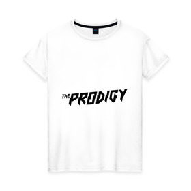 Женская футболка хлопок с принтом The Prodigy логотип в Новосибирске, 100% хлопок | прямой крой, круглый вырез горловины, длина до линии бедер, слегка спущенное плечо | heavy рок | metal | rock | trash | продиджи | продижи | трэш | хеви метал