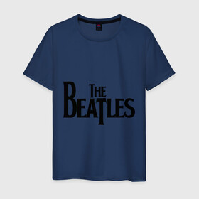 Мужская футболка хлопок с принтом The Beatles в Новосибирске, 100% хлопок | прямой крой, круглый вырез горловины, длина до линии бедер, слегка спущенное плечо. | beatles | битлз | битлс | битлы