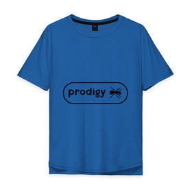 Мужская футболка хлопок Oversize с принтом Prodigy лого с муравьем в Новосибирске, 100% хлопок | свободный крой, круглый ворот, “спинка” длиннее передней части | Тематика изображения на принте: prodigy | логотип | продиджи | электронная музыка