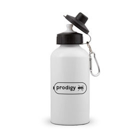 Бутылка спортивная с принтом Prodigy лого с муравьем в Новосибирске, металл | емкость — 500 мл, в комплекте две пластиковые крышки и карабин для крепления | prodigy | логотип | продиджи | электронная музыка