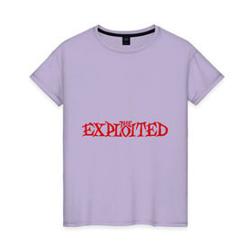 Женская футболка хлопок с принтом The Exploited в Новосибирске, 100% хлопок | прямой крой, круглый вырез горловины, длина до линии бедер, слегка спущенное плечо | exploited | rock | панк | рок | эксплойтэд