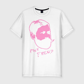 Мужская футболка премиум с принтом Pink Freud в Новосибирске, 92% хлопок, 8% лайкра | приталенный силуэт, круглый вырез ворота, длина до линии бедра, короткий рукав | Тематика изображения на принте: dance | tecktonick | tektonic | tektonik | клуб | танцевать | тектоник | тиктоник | фрейд | электронная музыка