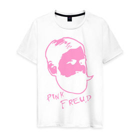 Мужская футболка хлопок с принтом Pink Freud в Новосибирске, 100% хлопок | прямой крой, круглый вырез горловины, длина до линии бедер, слегка спущенное плечо. | dance | tecktonick | tektonic | tektonik | клуб | танцевать | тектоник | тиктоник | фрейд | электронная музыка