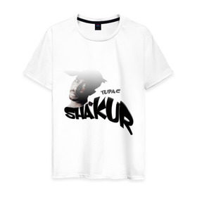 Мужская футболка хлопок с принтом Tupac Amaru Shakur в Новосибирске, 100% хлопок | прямой крой, круглый вырез горловины, длина до линии бедер, слегка спущенное плечо. | 2pac | gangsta | gansta | hip | hip hop | hop | rap | реп | рэп | рэпчина | тупак | хип | хип хоп | хоп