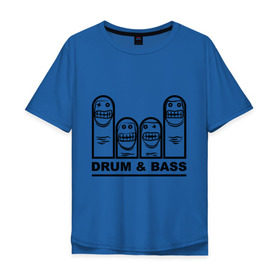 Мужская футболка хлопок Oversize с принтом Drum and Bass злые матрешки в Новосибирске, 100% хлопок | свободный крой, круглый ворот, “спинка” длиннее передней части | Тематика изображения на принте: dnb | drum | басс | драм