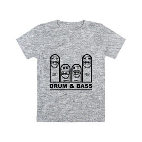 Детская футболка хлопок с принтом Drum and Bass злые матрешки в Новосибирске, 100% хлопок | круглый вырез горловины, полуприлегающий силуэт, длина до линии бедер | dnb | drum | басс | драм