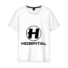 Мужская футболка хлопок с принтом Hospital логотип в Новосибирске, 100% хлопок | прямой крой, круглый вырез горловины, длина до линии бедер, слегка спущенное плечо. | heavy metal | metal | rock | trash metal | группа | метал | музыка | рок | трэш метал | хеви метал
