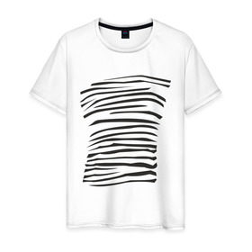 Мужская футболка хлопок с принтом Зебра (2) в Новосибирске, 100% хлопок | прямой крой, круглый вырез горловины, длина до линии бедер, слегка спущенное плечо. | africa | safari | zebra | животные | зебра | сафари