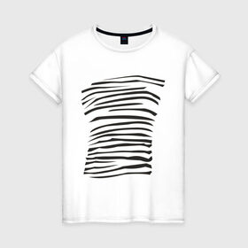 Женская футболка хлопок с принтом Зебра (2) в Новосибирске, 100% хлопок | прямой крой, круглый вырез горловины, длина до линии бедер, слегка спущенное плечо | africa | safari | zebra | животные | зебра | сафари