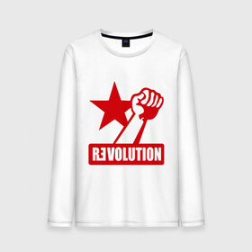 Мужской лонгслив хлопок с принтом Revolution (2) в Новосибирске, 100% хлопок |  | revolution | звезда | красная звезда | кулак | революция | рука