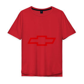 Мужская футболка хлопок Oversize с принтом Chevrolett Logo в Новосибирске, 100% хлопок | свободный крой, круглый ворот, “спинка” длиннее передней части | chevrolett | авто | автомобили | автомобиль | бренд | бренды | логотип | шевроле